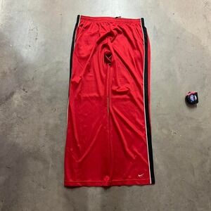 Y2K silver tag nike Red‎ and black Wide leg Baggy Sweatpants size: large